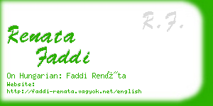 renata faddi business card